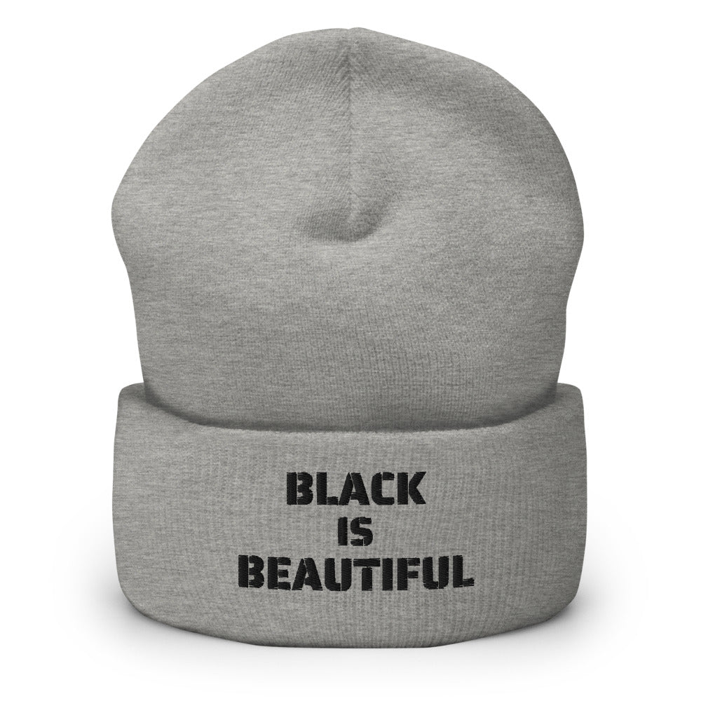 "Black Is Beautiful" Cuffed Beanie