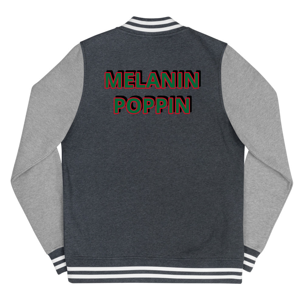 "Melanin Poppin" Women's Letterman Jacket